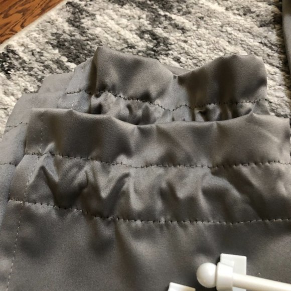 EUC! Set of 2 Side Light Privacy Curtains and Rods - Picture 7 of 7